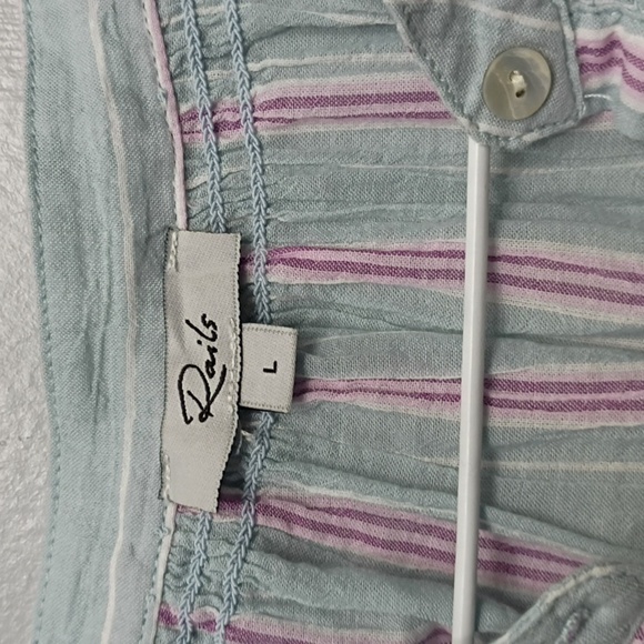 Rails Kenlie Pastel Striped Top SZ L - Picture 5 of 8